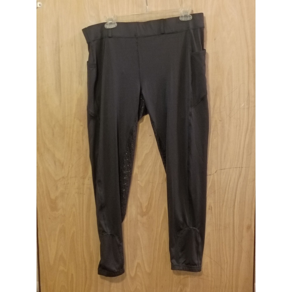 Ovation Aerowick SLC Riding Tights Womens 2X Black Full Seat Silicone Breech